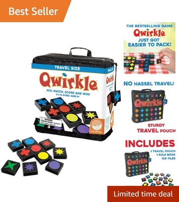 Portable Qwirkle Travel Edition: Wooden Strategy Game for Ages 6+ | 2-4 Players - Image 1 of 4