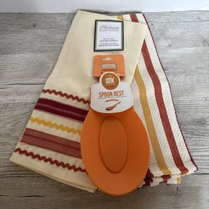 Fall Kitchen Towel Spoon Rest Bundle NWT - Picture 1 of 7