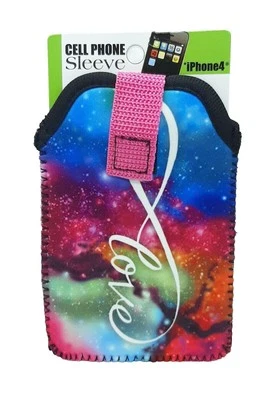 GetCharged Love Design Neoprene Cell Phone Sleeve For iPhone 4 - Image 1 of 2