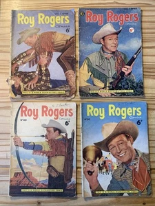 Roy Rogers Comics UK Editions Lot of 4 #46, 48 to 50 Low Grade, Complete 1953 - Picture 1 of 23