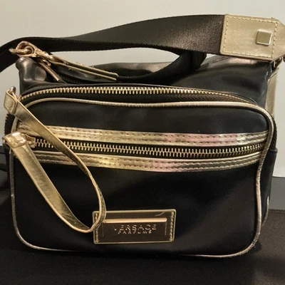 Versace Parfums Black Gold Expandable Crossbody Handbag - Image 1 of 4