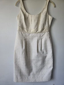 Boden Gold And Cream Sleeveless Cocktail Dress 4P - Picture 1 of 6