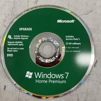 Microsoft Windows 7 Home Premium 32-Bit Install DVD Works - Image 1 of 2
