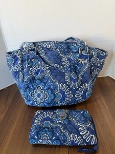 Vera Bradley Glenna und Clutch Geldbörse in Blau Gobelin - Bild 1 von 19