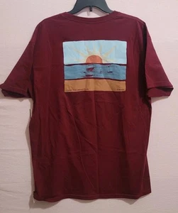 NWT T-Shirt O' NEILL XL Unisex Maroon Wax & Wane "Livin' For Adventure" Graphic - Picture 1 of 11