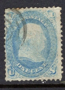 US Scott 92 - 1c F Grill - gebraucht - Target Cancel - CV 425$ - Bild 1 von 2