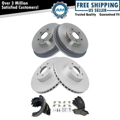 Kit de pastillas de freno delanteras y traseras y rotor, zapata y batería para Subaru Forester 1998-2002 Foto 1 de 4