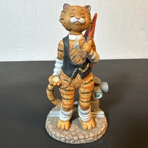 Estatuilla romana Skimbleshanks musical de Broadway 1984 CATS con caja gato ferroviario - Imagen 1 de 7