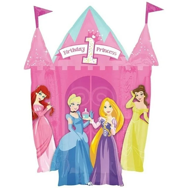 Disney Princess 1st Birthday Castle SuperShape 35" Foil Balloon (Packaged) - Image 1 of 1