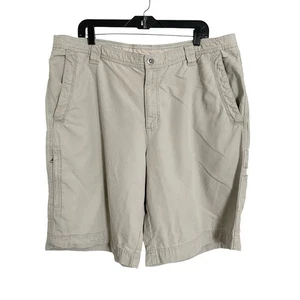 Columbia Cargo Zip Pockets Omni Shield Shorts Mens 40 Tan Beige Hiking Outdoor - Picture 1 of 6