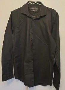 Mens Black Long Sleeve Shirt 15.5 Inch Neck 38 Inch Chest Great Condition - Picture 1 of 3