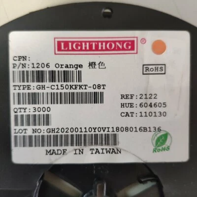 Super Bright Orange SMD LED 1206(3216) 3.2mm×1.6mm - Image 1 of 4