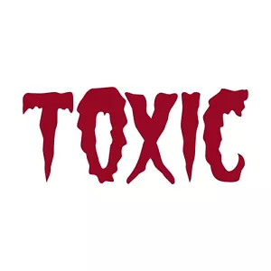 Toxic Sticker - 2 Pack of Toxic Decals - Choose Color Size - Picture 1 of 6
