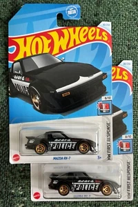 HOT WHEELS MAZDA RX-7 POLICE Lot of 2 - Picture 1 of 2