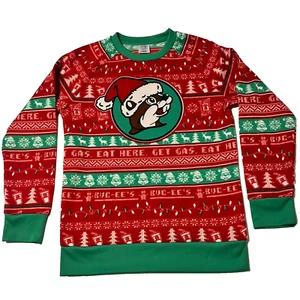 Buc-ee's Bucees Beaver Christmas Holiday Sweater Eat Here Get Gas SZ Large - Picture 1 of 11