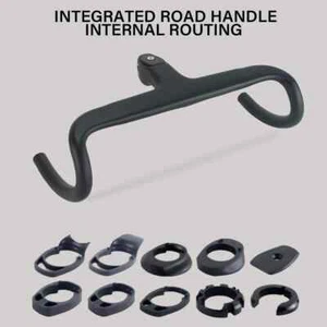 Road Bike Full Carbon Fiber Bicycle Integrated Handlebar 360-380mm with Spacers - Picture 1 of 40