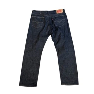 Levi's 501 Button Fly Men's 40x32 Blue Denim Straight Leg Jeans Dark Wash - Picture 1 of 12