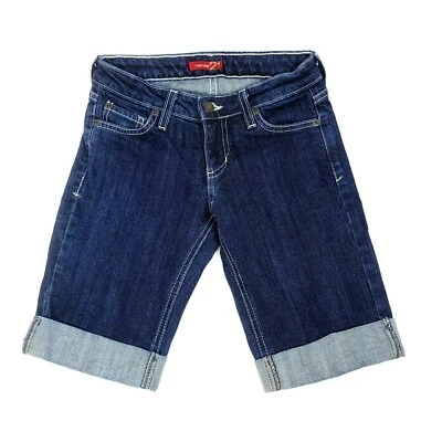 Pantalones Cortos Twenty One Jeans Denim Puños Bermudas Mujer Talla XS Elastizados Azul  Foto 1 de 4