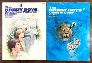 2 Vintage Hardy Boys 70er Malbücher ungefärbt Tony Tallarico Franklin Dixon - Bild 1 von 13