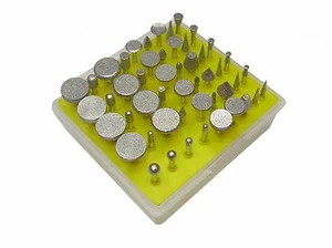 RDGTOOLS 50pc SET OF DIAMOND BURR SET ( 1/8" SHANK ) VARIOUS SHAPES - Picture 1 of 3