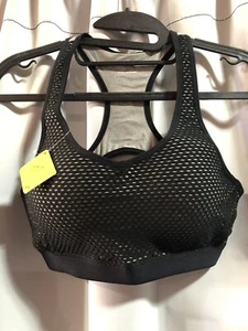Wandoak Sports Bra Black Mesh Over Taupe. Sz Lg. Item 1377 - Picture 1 of 7