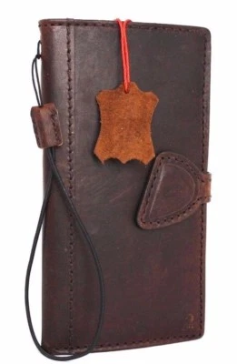 Genuine Natural leather Case for Motorola Nexus 6 book wallet cover premium slim - Image 1 of 4