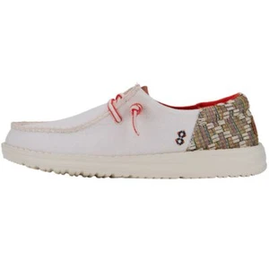 Hey Dude Wendy Funk Jacquard Women's Casual Shoes, Beige, W11 - Picture 1 of 6