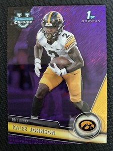 Kaleb Johnosn 2023 Bowman Chrome U Purple Shimmer Refractor RC #61