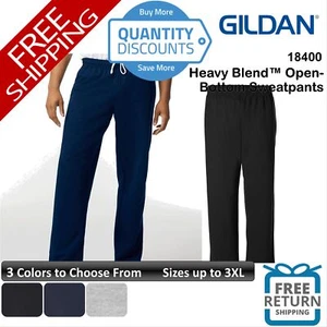 π₯ Gildan Men Heavy Blend Open-bottom Sweatpants Classic Fit Up To 3XL 18400 - Picture 1 of 10