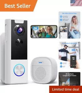 2K Resolution Wireless Doorbell Camera with Smart Motion Detection & Audio - Picture 1 of 11