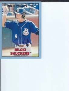 Brett Phillips 2016 Topps Heritage Minors Blue Parallel Autograph #ed / 50 - Picture 1 of 1
