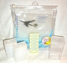 Sprayco Travel Guard w/ Microban Airline Carry-On 6-pc Kit MB-336 Clear/White
