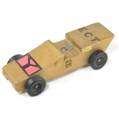 Vintage Pinewood Derby Car, Boy Scouts Model Wood Racing Car - Image 1 of 4
