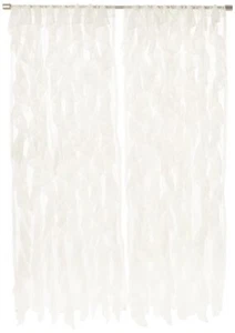 Sweet Home Collection 2 Pack Window Panel Sheer Voile Vertical Ruffled Waterf... - Picture 1 of 7