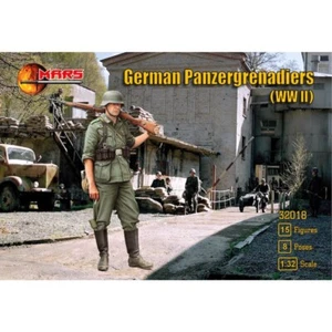 MARS 32018 WORLD WAR II GERMAN PANZERGRENADIERS 15 FIGURES, 8 POSES - Picture 1 of 1