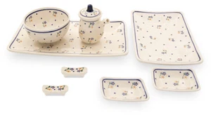 Original Bunzlauer Keramik Sushi Geschir Set 8-teilig für 2 Personen Dekor 111 - Bild 1 von 9
