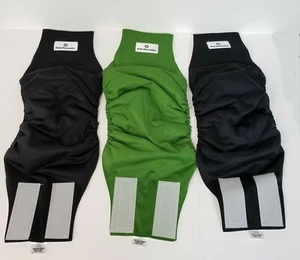 Pet Parents Washable Dog Belly Bands 3 pack Male Dog Wraps Green Black - Picture 1 of 12