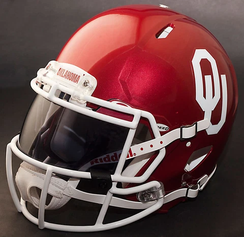 *CUSTOM* OKLAHOMA SOONERS NCAA Riddell SPEED Full Size Replica Football Helmet Cover