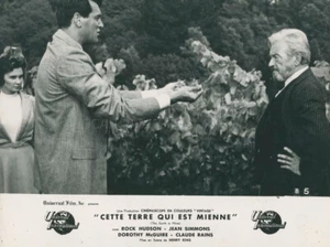 ROCK HUDSON CLAUDE RAINS THIS EARTH IS MINE 1959 PHOTO ORIGINAL #3 - Picture 1 of 3