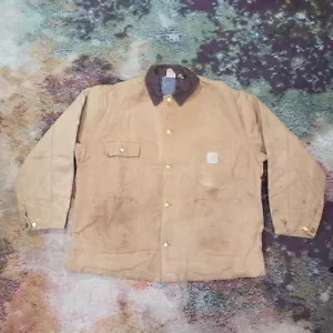 Carhartt Blanket Lined Chore Ranch Jacket 6BLC MADE IN USA Vintage late 80s XL - Picture 1 of 8