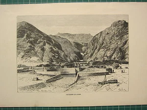 Impresión Antigua C1890 ~ Cisternas De Aden ~ - Imagen 1 de 1