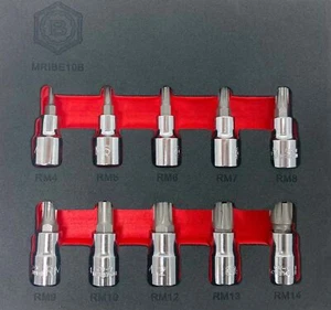BRITOOL HALLMARK NUEVO JUEGO DE 10 PIEZAS ENCHUFE DE BROCA DE COSTILLA 3/8 UNIDAD EN SOPORTE DE ESPUMA - Imagen 1 de 6