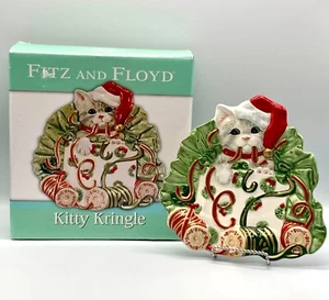 2005 Fitz and Floyd "Kitty Kringle" Serving Plate with Original Box - Picture 1 of 4