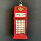 Red Santa Phone Box Christmas Tree Bauble Home Hanging Decoration