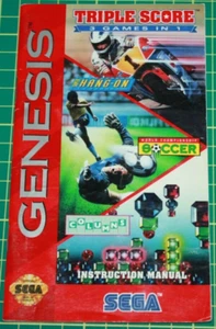 Sega Genesis Manual: Triple Score Hang-On, World Championship Soccer, Columns - Picture 1 of 2