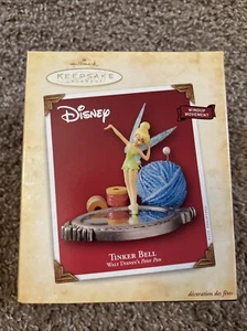 Hallmark Andenken Ornament 2004 Tinkerbell Disney Peter Pan Aufziehspiegel - Bild 1 von 1