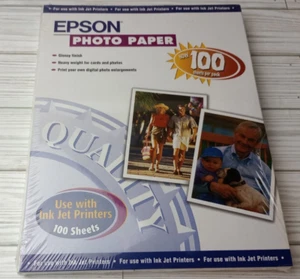 Epson Photo Paper 100 Sheets Use with Ink Jet Printers Glossy Finish 2000 - Picture 1 of 3