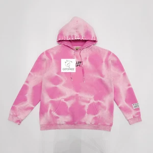 BEBETA MEN WOMEN PINK HOODIE SUN FADE RIPPLE PULLOVER HOODIE SWEATSHIRT JUMPER - Picture 1 of 8