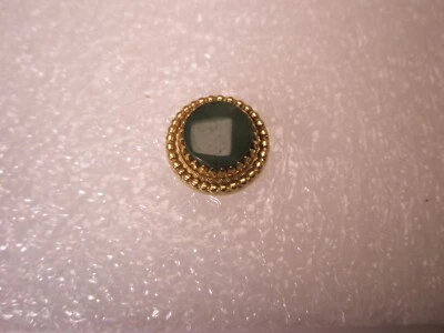 Genuine Green Jade Stone Quality Vintage Tie Tack Lapel Pin x54 - Image 1 of 4