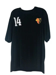 Camiseta deportiva de fútbol A4 negra XL poliéster ""CA"" cresta sin defectos limpia nítida - Imagen 1 de 4